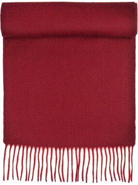 Women's Wine Solid Virgin Wool Warm Soft Luxurious Imported Scarf